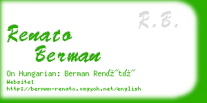 renato berman business card